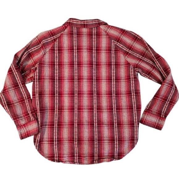 Wrangler Retro Western Shirt Mens Medium Plaid Cotton Button Up Long Sleeve - Picture 4 of 5